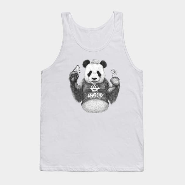 Punk Panda Tank Top by ronnkools